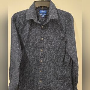 Apt. 9 Men's Navy Blue Patterned Shirt